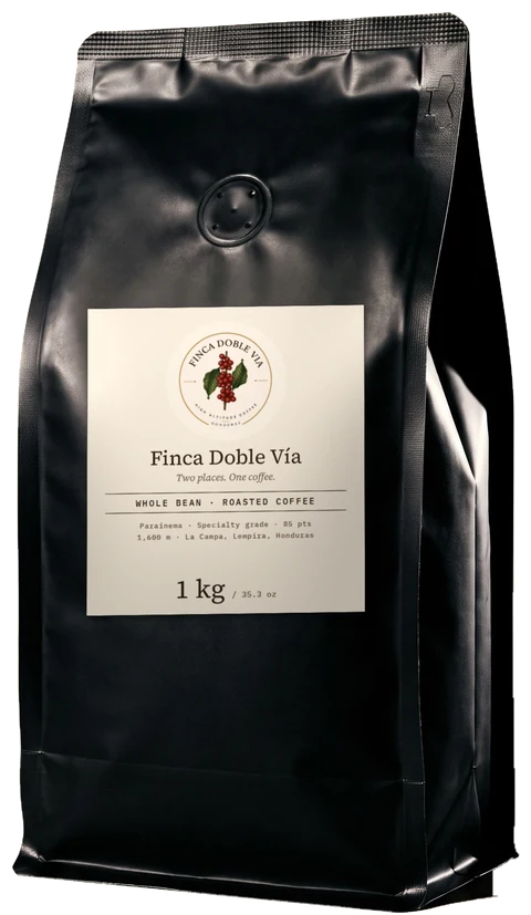 1 kg bag of Finca Doble Vía whole bean coffee